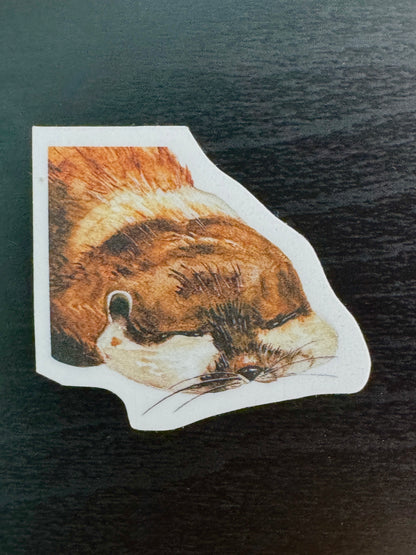 Niedlicher Eepy Otter Aufkleber
