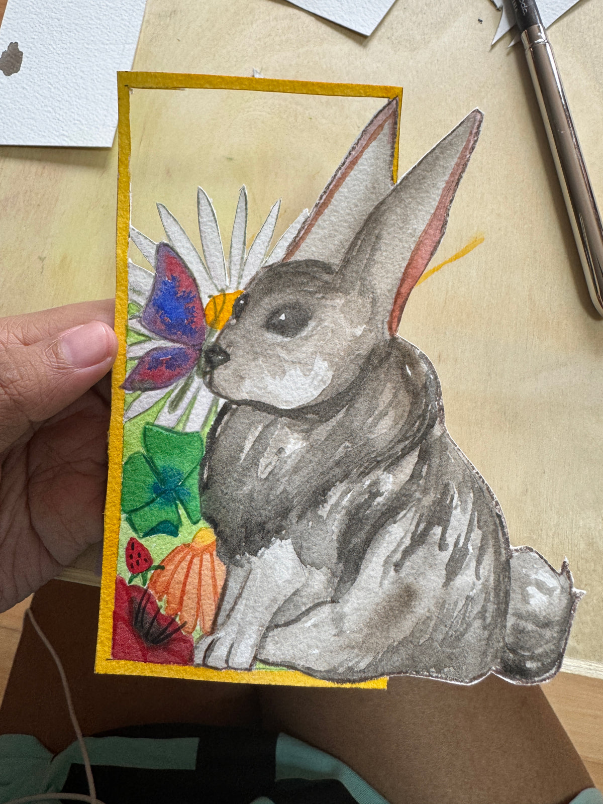 Watercolour Painting Bookmark Commission